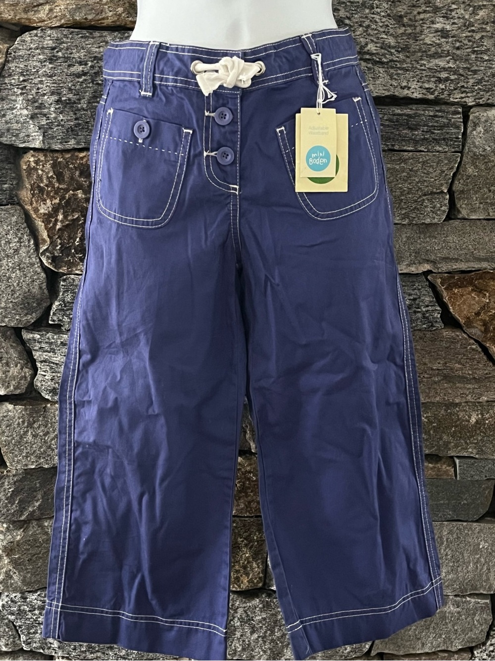 Mini Boden Wide-Leg Drawstring Pants